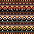 Seamless Kasuri pattern in triba,Gyp sy.Figure tribal embroidery.Indian,l.Aztec style abstract vector illustration.Ethnic stripe Royalty Free Stock Photo