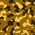 Seamless khaki camouflage abstract texture. Imperfect mottled pattern background. Organic camo distorted all over print
