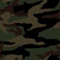 Seamless khaki camouflage texture pattern vector. Army skin design for textile fabric printing