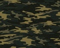 Seamless khaki dirty military camouflage texture pattern vector. Distressed army skin design for textile fabric print and fashion. Royalty Free Stock Photo