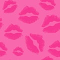 Seamless kiss lips background