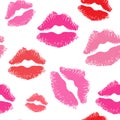 Seamless kiss lips background