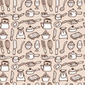 Seamless kitchen pattern