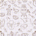 Seamless kitchen pattern. Royalty Free Stock Photo