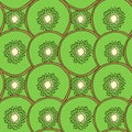 Seamless kiwi pattern. Vector illustration for menu, wallpapers and scrapbooks. Royalty Free Stock Photo