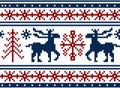 Seamless knitted christmas pattern