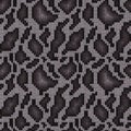 Seamless knitted grayish camouflage pattern