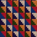 Seamless knitted motley geometric pattern