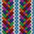 Seamless knitted multicolor pattern Royalty Free Stock Photo