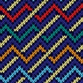 Seamless knitted multicolor wavy pattern Royalty Free Stock Photo