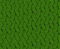 Seamless knitted pattern. Woolen fabric.Christmas Green winter warm sweater. Royalty Free Stock Photo