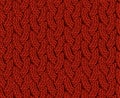 Seamless knitted pattern. Woolen fabric.Christmas Red winter warm sweater. Royalty Free Stock Photo