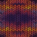 Seamless knitted sunset pattern Royalty Free Stock Photo