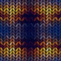 Seamless knitted sunset pattern