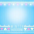 Seamless knitted winter background with holiday elements. Can be