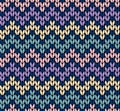 Seamless knitting zigzak pattern Royalty Free Stock Photo