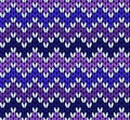 Seamless knitting zigzak pattern Royalty Free Stock Photo