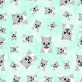 Seamless koala pattern. Childish print. Fashionable background.- illustration.