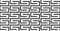 Seamless labyrinth pattern of black and white shape silhouette design Royalty Free Stock Photo
