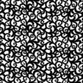 Seamless lace fabric texture. Black and white openwork pattern background