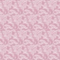 Seamless pink lace  floral   background Royalty Free Stock Photo