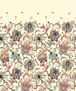 Seamless lace pattern with fantastic flowers. Traditional ethnic ornament. Vector print. Use for wallpaper, pattern fills,textile Royalty Free Stock Photo