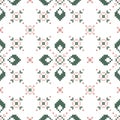 Seamless lace pattern with folkloric floral ornament