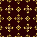 Seamless lace pattern with folkloric floral ornament.