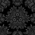 Seamless lacy arabesque background pattern
