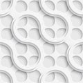 Seamless Lattice Wallpaper. 3d White Minimal Background