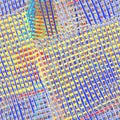 Seamless latticed pattern with grunge intersecting colorful lines