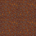 Seamless lava pattern with small stones, texture for graphic design.