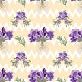 Seamless Lavender flowers background. Botanical illustration.