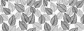 Seamless leaf pattern with elegant line art foliage creating modern botanical background perfect for wallpaper, fabric design, or Royalty Free Stock Photo