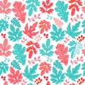 Seamless leaf pattern.Leaf background. Autumn seamless pattern. Royalty Free Stock Photo