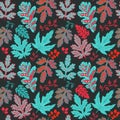 Seamless leaf pattern.Leaf background. Autumn seamless pattern. Royalty Free Stock Photo