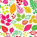 Seamless leaf pattern.Leaf background. Autumn seamless pattern. Royalty Free Stock Photo