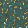 Seamless leaf pattern. Vectore stylish texture with leaves. Floral repeat pattern. Vector