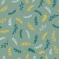 Seamless leaf pattern. Vectore stylish texture with leaves. Floral repeat pattern. Vector