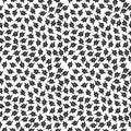 Seamless leaf vector background, simple black and white stripes vector pattern Royalty Free Stock Photo