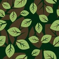 Seamless leafy background