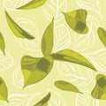 Seamless leafy background