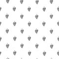 Seamless leafy hearts with black linear pattern