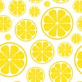 Seamless lemon pattern. Bright yellow fruit background