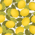 Seamless lemon pattern