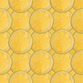 Seamless lemon pattern with oil paints