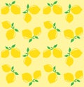 Seamless lemon print background