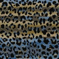 Seamless leopard cheetah animal skin pattern. Ornamet Design for women textile fabric printing. Suitable for