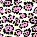 Seamless leopard fur pattern. Royalty Free Stock Photo