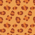 Seamless Leopard fur pattern texture. Royalty Free Stock Photo